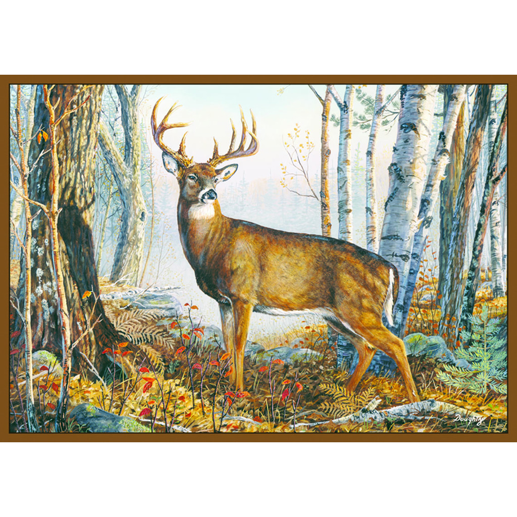 Custom Printed Rug Whitetail Deer