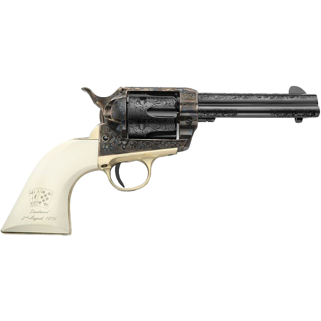 Pietta 1873 Deadman's Hand Revolver 45 Long Colt 4.75 in. White Polimer AE Grip