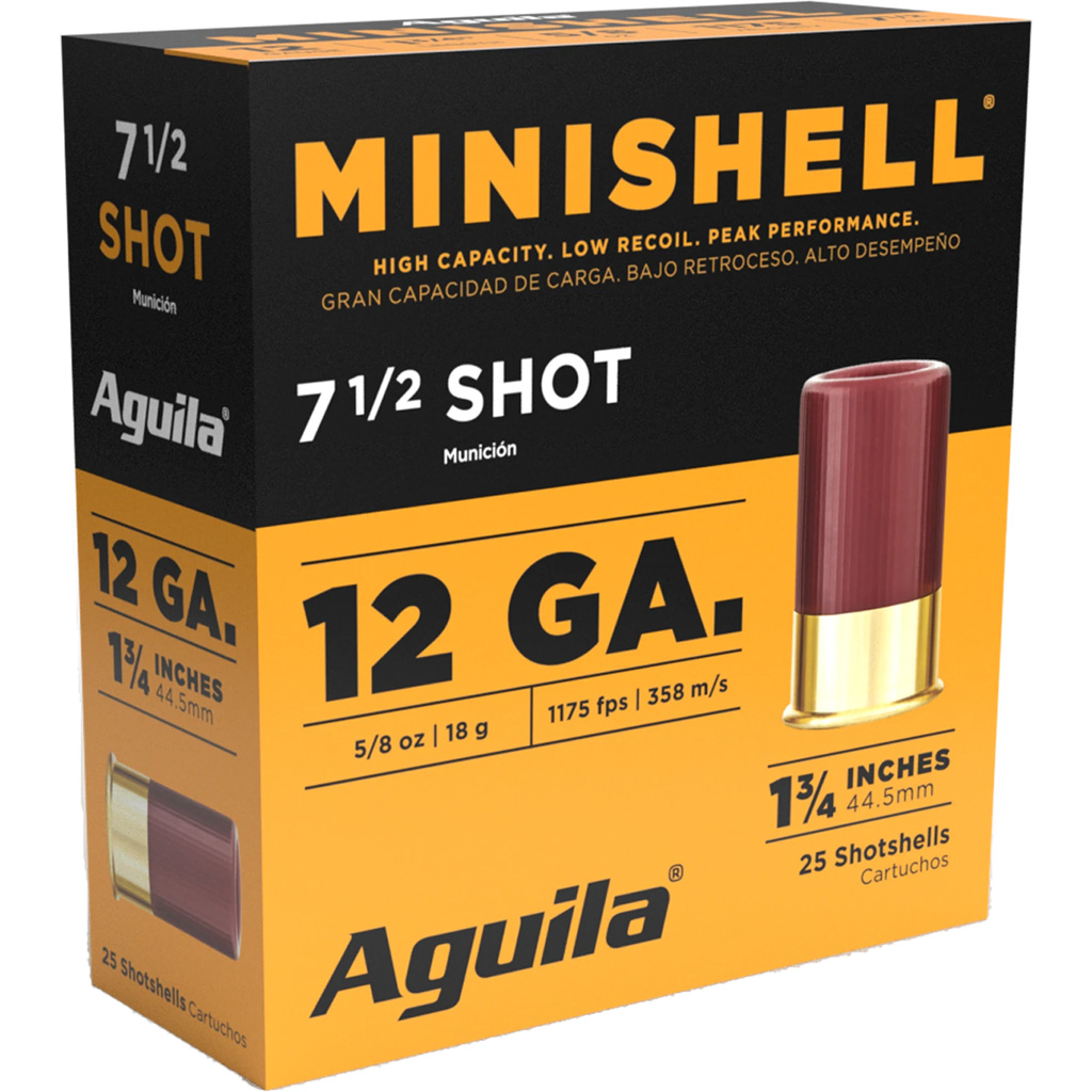 Aguila Minishell Shotgun Load 12 ga. 1.75 in. 5/8 oz. 7.5 Shot 25 rd.