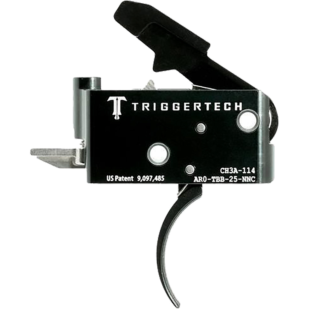 TriggerTech AR15 Adaptable Two Stage Triggers PVD Black Traditional Curved
