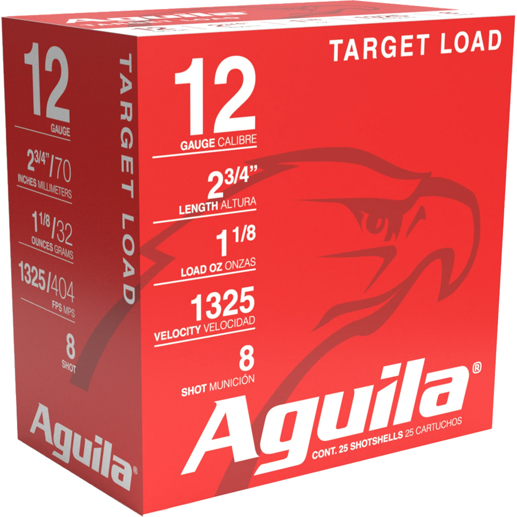 Aguila High Velocity Target Shotgun Load 12 ga. 2.75 in. 1 1/8 oz. 8 Shot 25 rd.