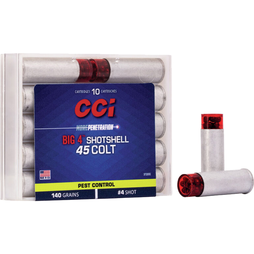CCI Big 4 Shotshell Pistol Ammo 45 Colt #4 Shot 10 rd.