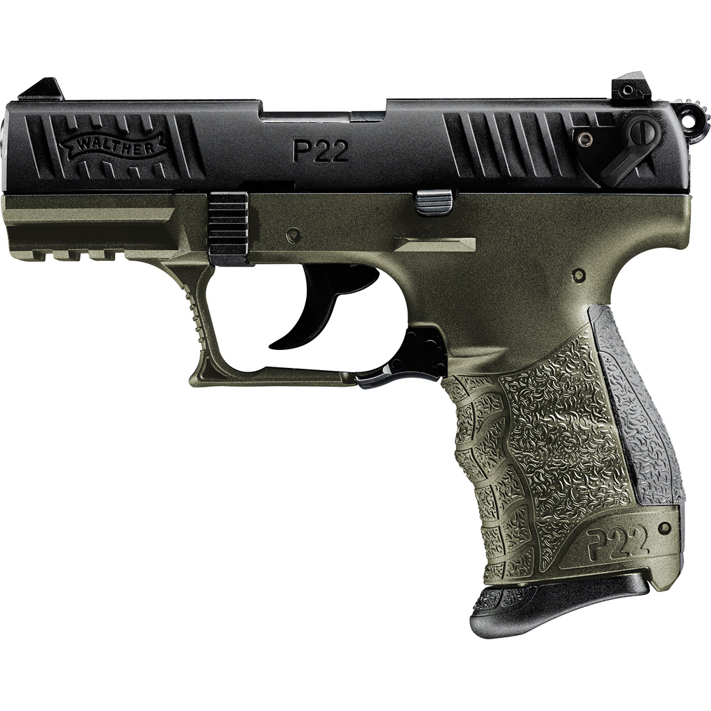 Walther P22Q Pistol 22 LR. 3.42 in. Military 10 rd.