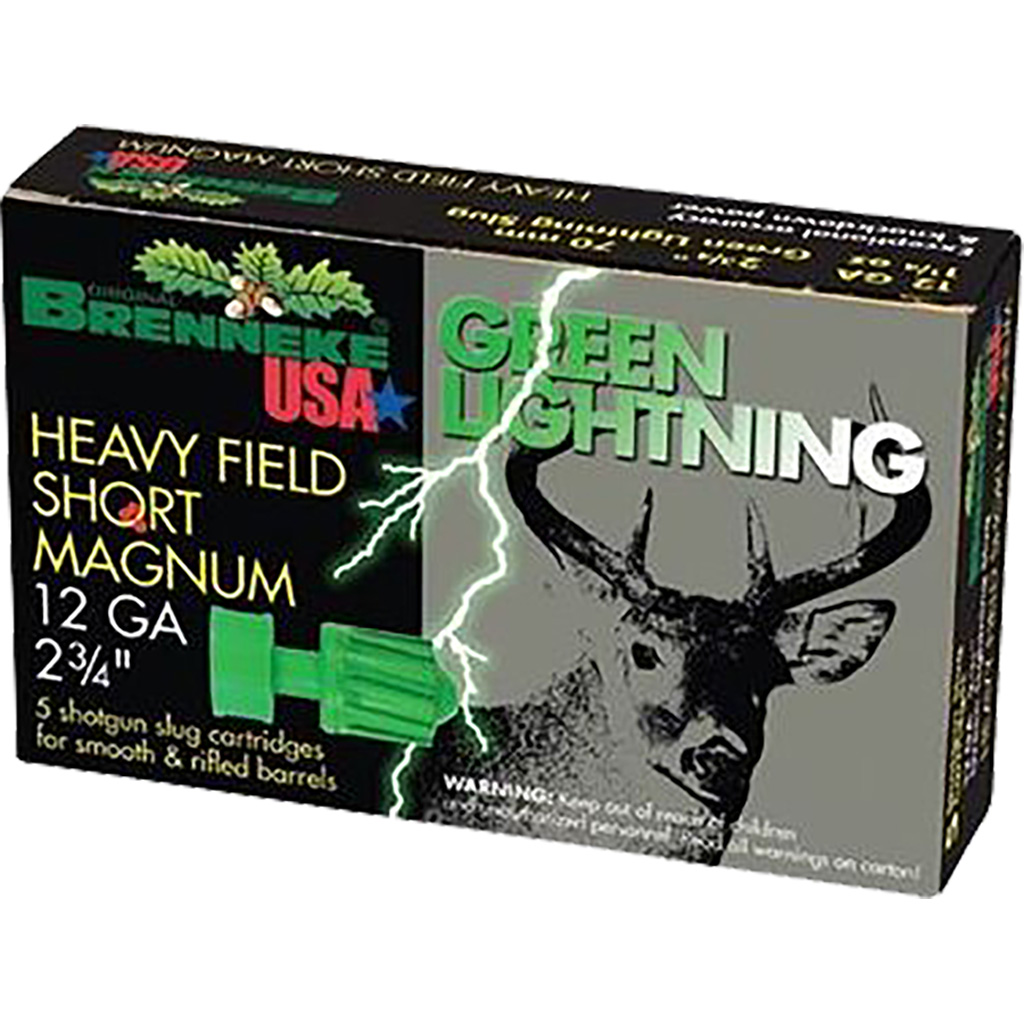 Brenneke Green Lightning Slugs 12 ga. 2 3/4 in. 1 1/4 oz. 5 rd.