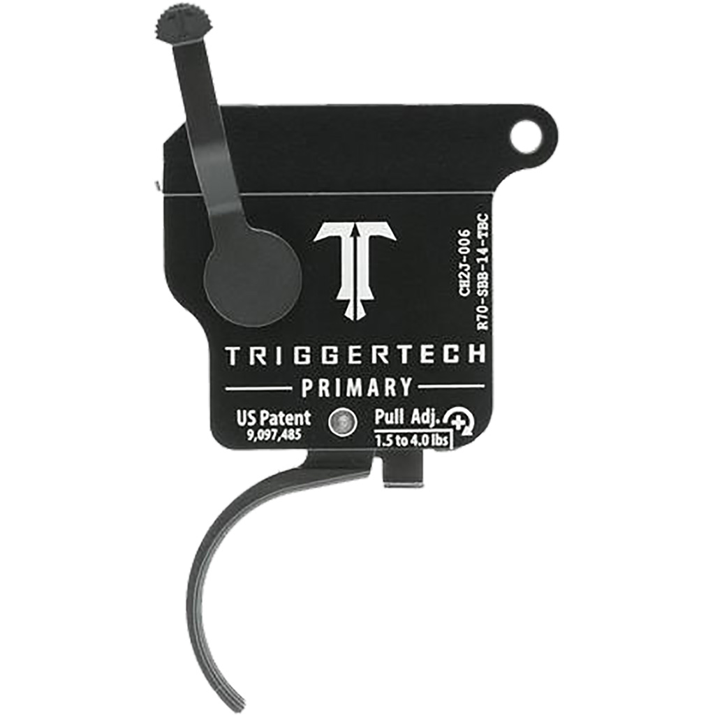 TriggerTech Rem 700 Primary Single Stage Triggers Factory PVD Black Traditional Curved Top Safety RH