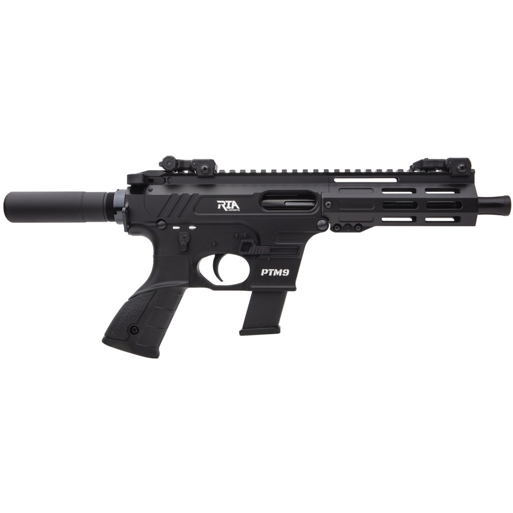 Armscor PTM9 Pistol 9mm 5.90 in Black Flip Up Sights 17 rd.