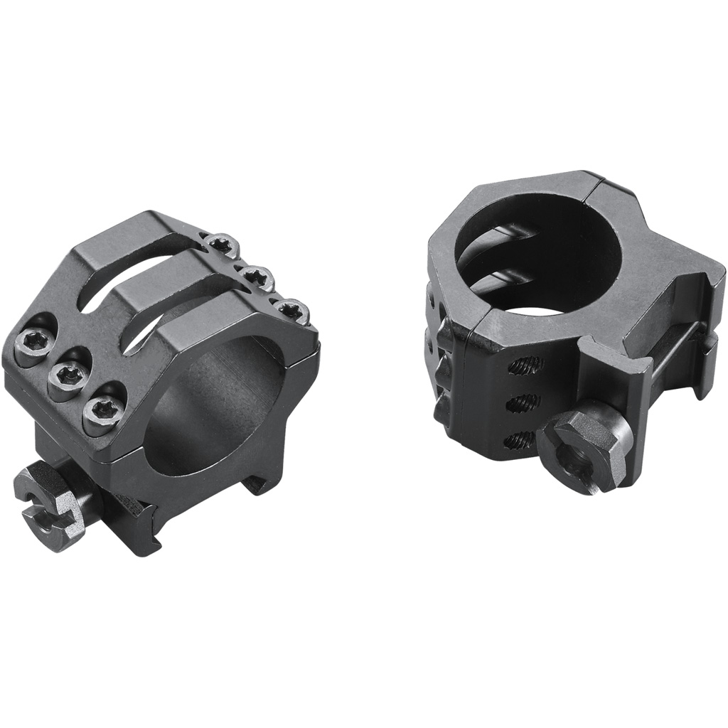 Weaver Classic 6Hole Skeleton Rings Matte Black 1" Medium Clamshell Pack