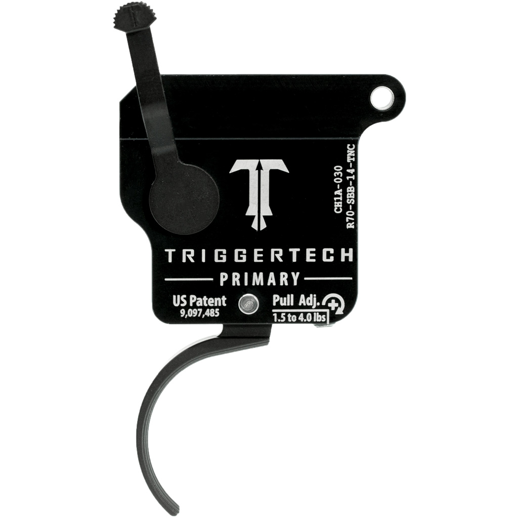 TriggerTech Rem 700 Primary Single Stage Triggers PVD Black Traditional Curved Top Safety RH