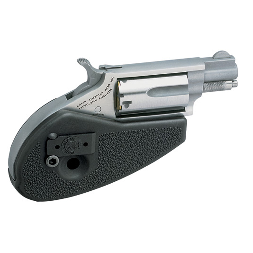 NAA 22MSHG Mini-Revolver 22 WMR Stainless/Black Holster Grip 1.13 in. 5 rd
