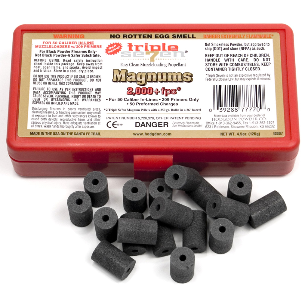 Hodgdon Triple Seven Magnum Pellets 50 cal. 50 gr. 50 pk. HAZMAT