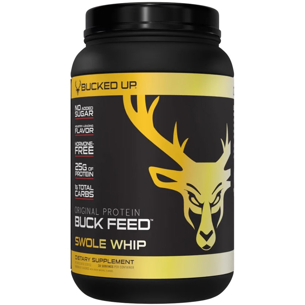 Bucked Up Buck Feed Protein Swole Whipe 30 Serving Tub