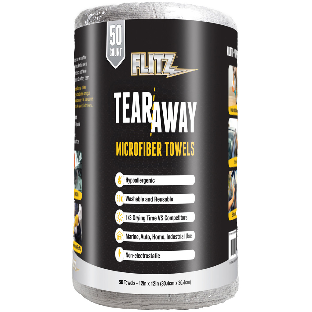 Flitz 12x12 Microfiber Roll 50ct