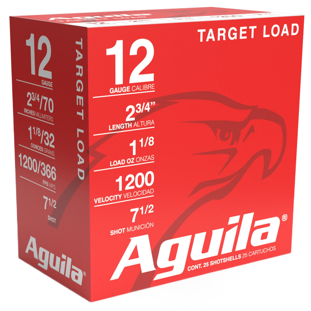 Aguila Target Shotgun Load 12 ga. 2.75 in. 1 1/8 oz. Heavy 7.5 Shot 25 rd.
