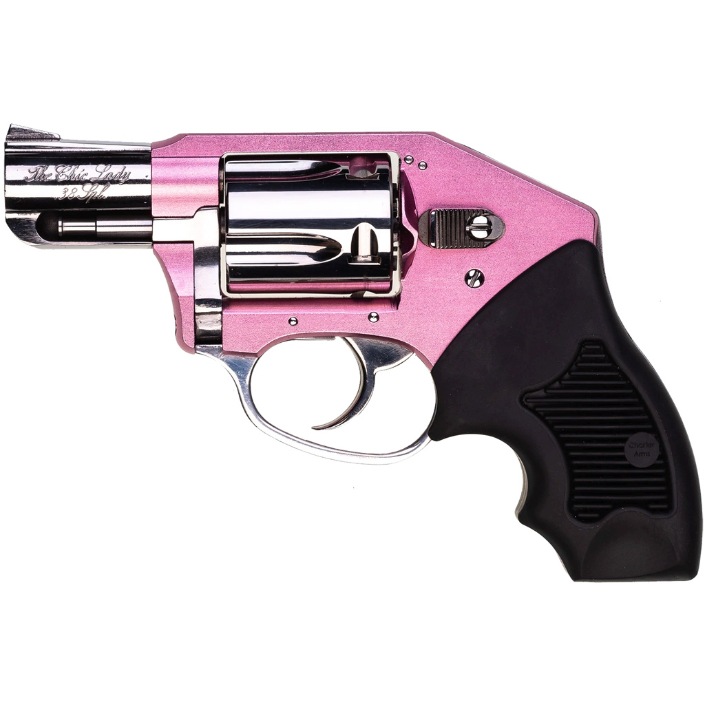 Charter Arms Chic Lady Off Duty Revolver 38 Spl. Pink/Hi-Polish Compact Grip 2 in. 5 rd.