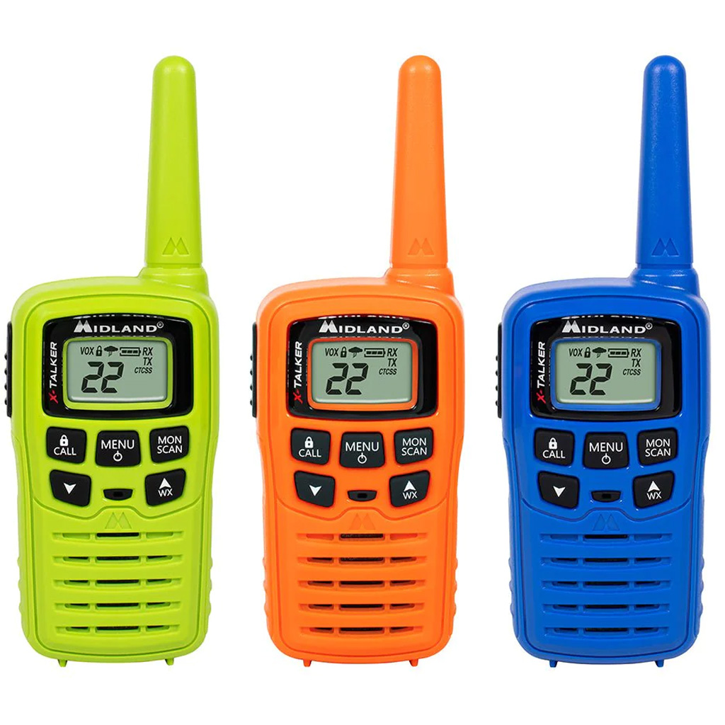 Midland X-Talker T10 Two Way Radio Multi Color 3 pk.