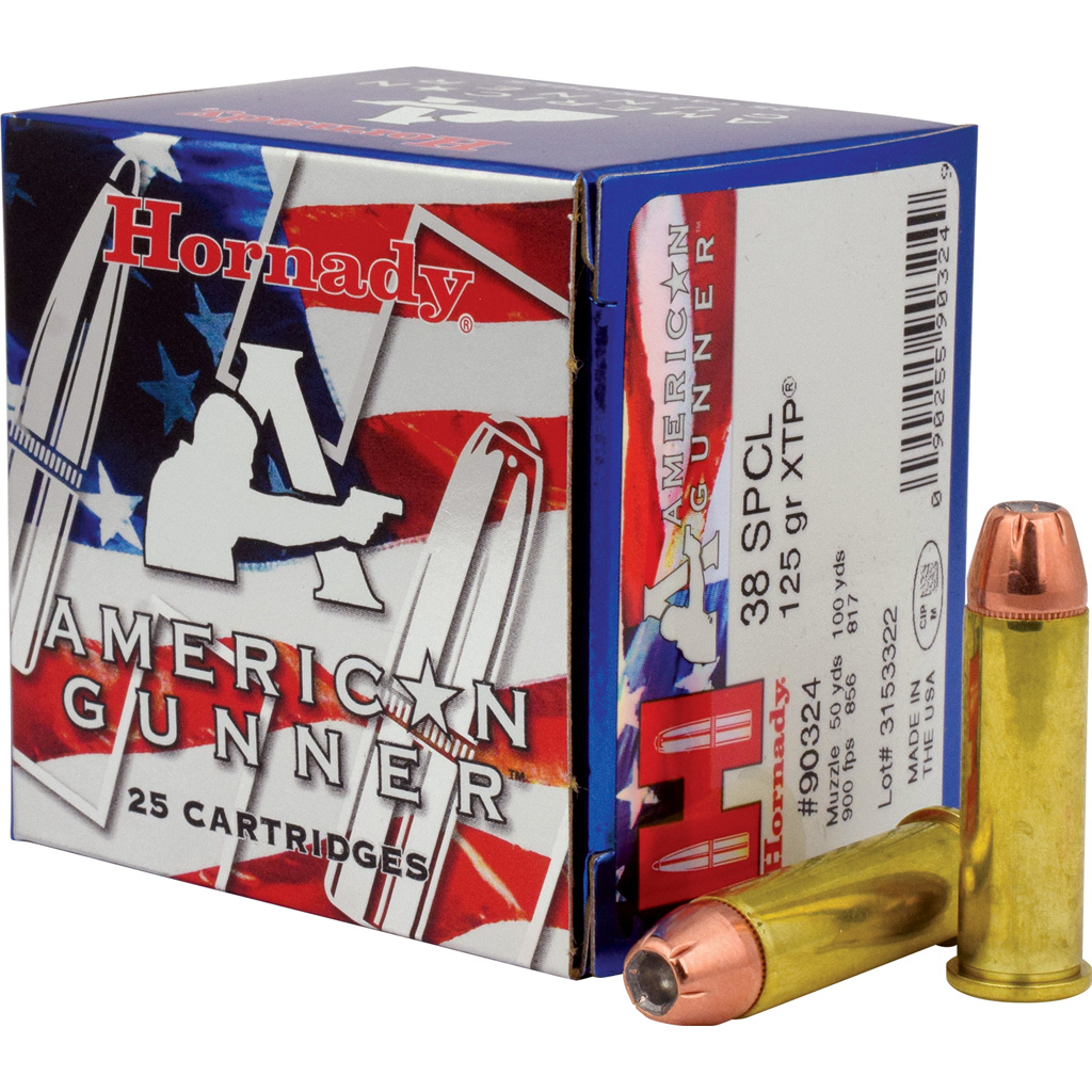 Hornady American Gunner Pistol Ammo 38 Spl 125 gr. XTP Hollow Point 25 rd.