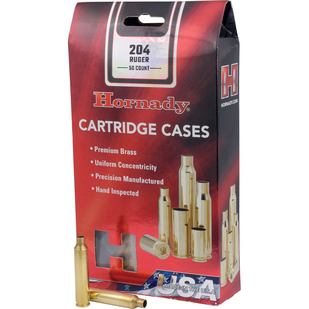 Hornady Rifle Cartridge Cases 204 Ruger Unprimed 50 pk.
