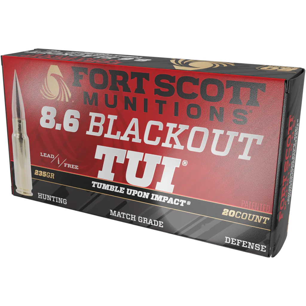 Fort Scott Munitions Rifle Ammo 8.6 Blackout TUI 235 gr. 20 rd.