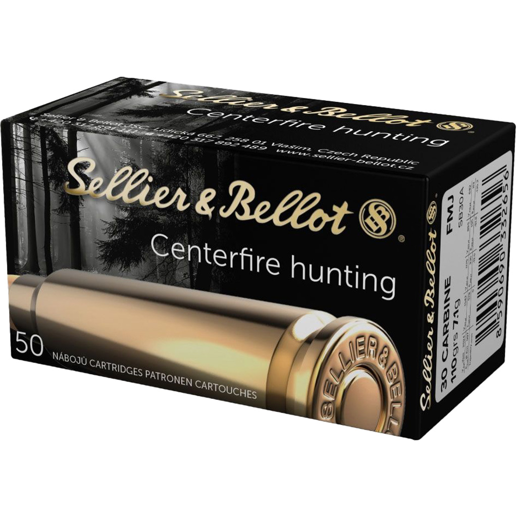 Sellier & Bellot Rifle Ammo 30 Carbine 110 FMJ 50 rd.