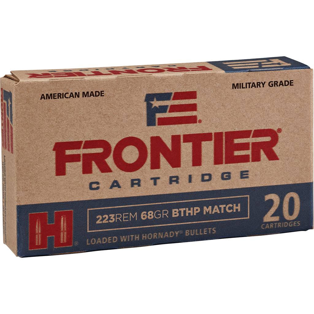 Hornady Frontier Rifle Ammo 223 Rem. 68 gr. BTHP Match 20 rd.