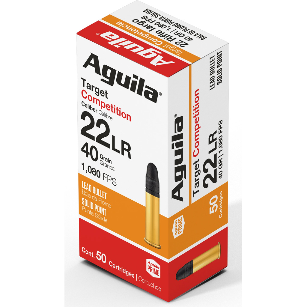 Aguila Target Rimfire Ammo 22 LR. 40 gr. LRN 50 rd.