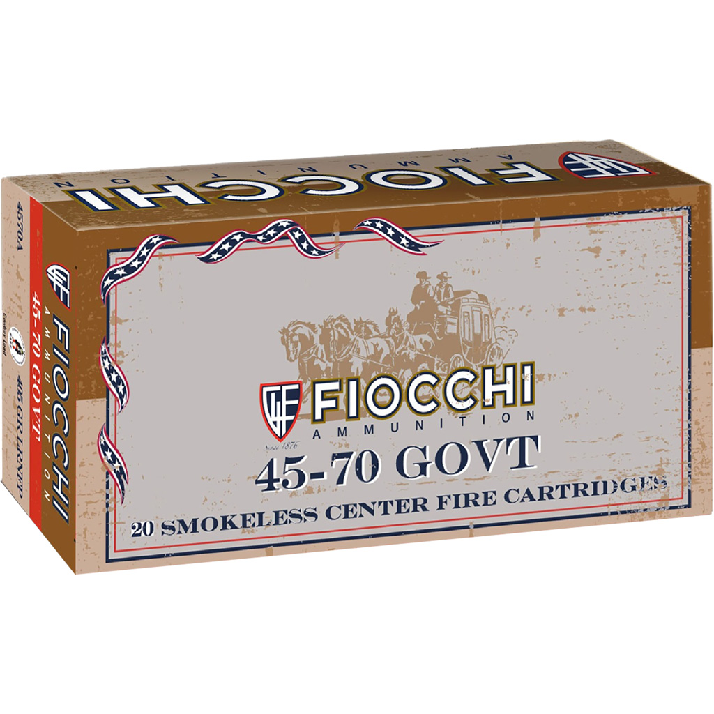 Fiocchi Cowboy Action Centerfire Rifle Ammo 45-70 Govt. 405 gr. LRNFP 20 rd.