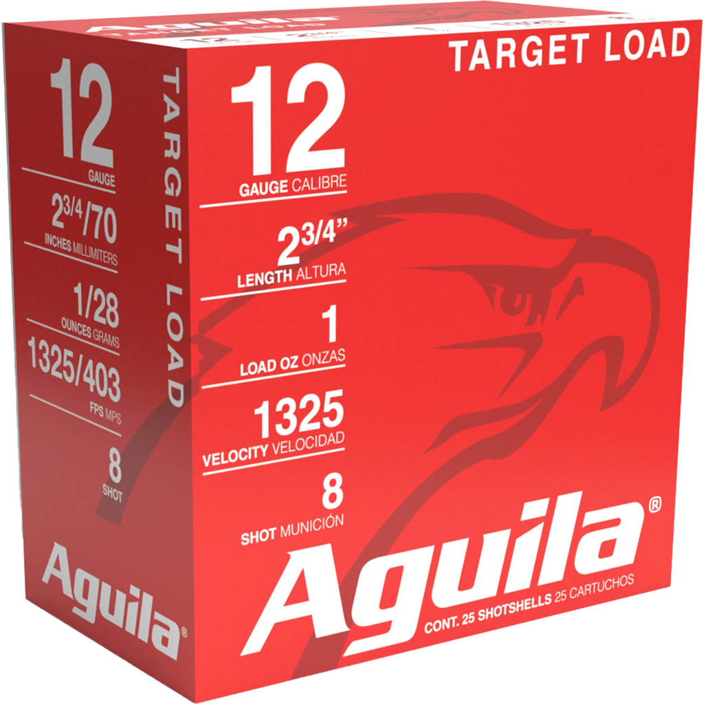 Aguila High Velocity Target Shotgun Load 12 ga. 2.75 in. 8 Shot 25 rd.