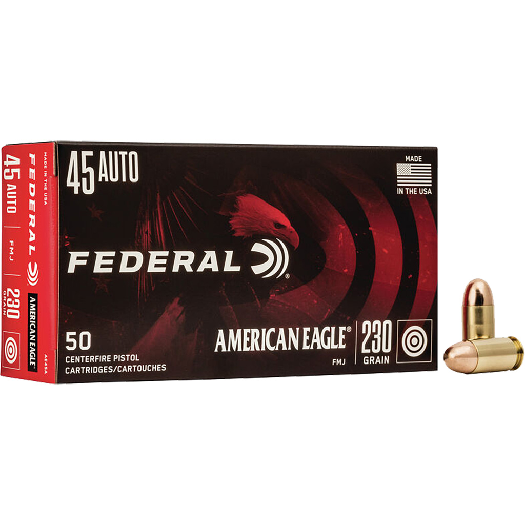 Federal American Eagle Pistol Ammo 45 ACP 230 gr. FMJ 50 rd.