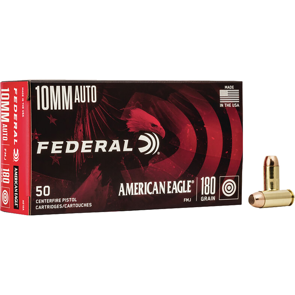 Federal American Eagle Handgun Ammo 10mm 180 gr. FMJ 50 rd.