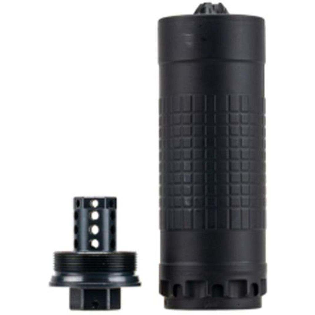 IWI 6mm Suppressor 6mm K w/Direct Thread 1/2-28 HUB-T Mount Black