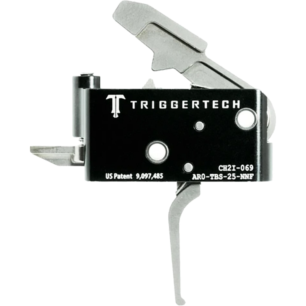 TriggerTech AR15 Adaptable Two Stage Triggers Stainless Straight Flat