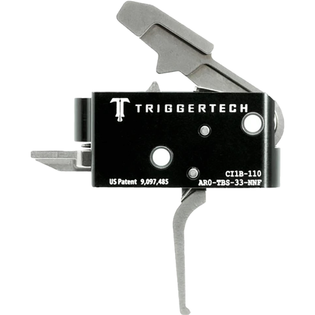 TriggerTech AR15 Competitive Two Stage Triggers Stainless Straight Flat