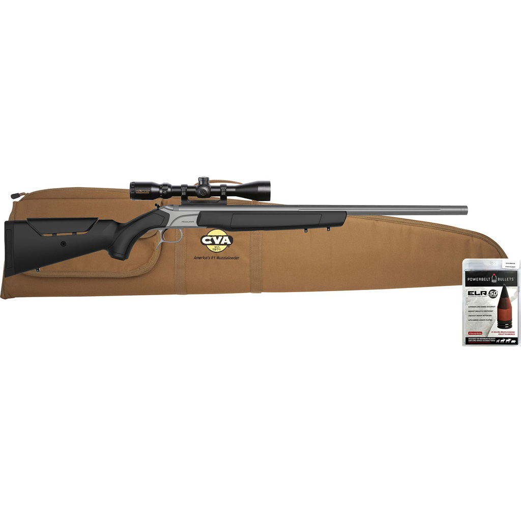 CVA Accura MR-X Muzzleloader Package 50 Cal/330 ELR 26 in. Stainelss/Black w/ Scope