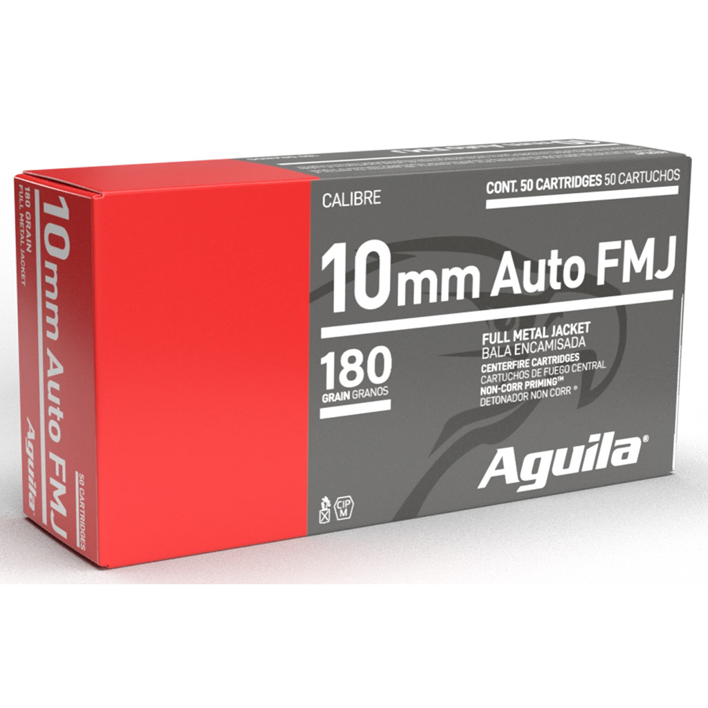 Aguila Pistol Ammo 10mm 180 gr. GN FMJ 50 rd.