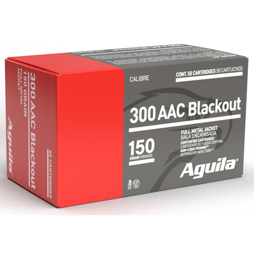 Aguila Rifle Ammo 300 Blackout 150 gr. FMJ 50 rd.