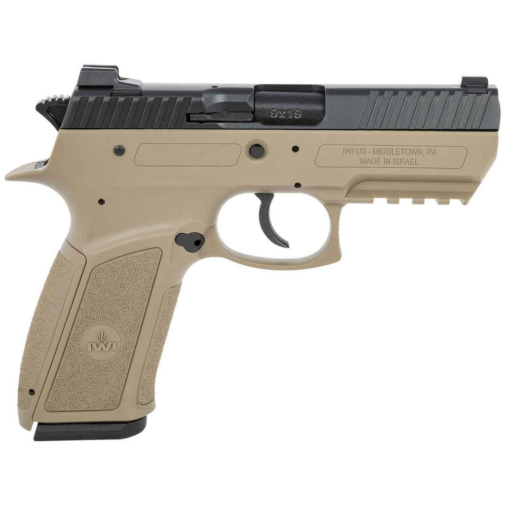 IWI Jericho 941 Enhanced Polymer Side Pistol 9mm 3.8 in. FDE 17 rd.