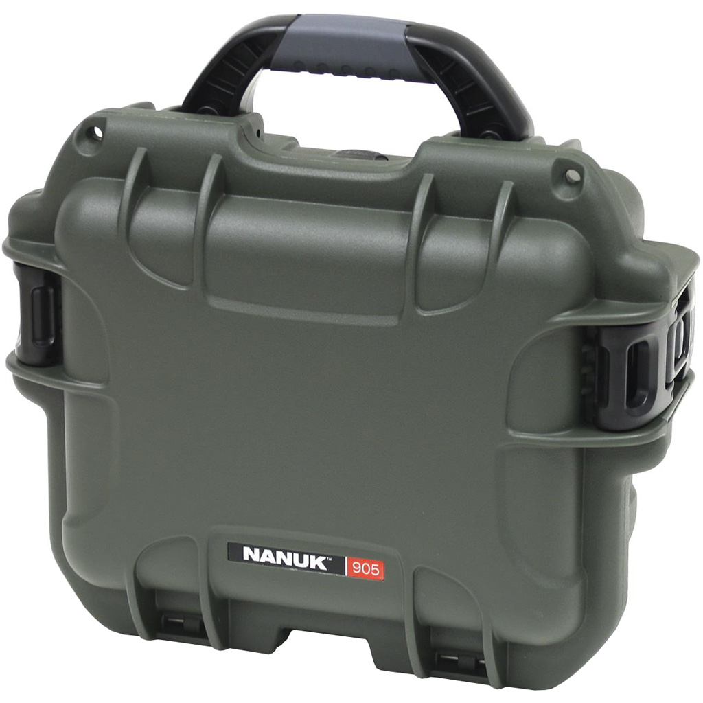 Nanuk Pistol and Accessory Hard Case w/Foam Olive 9.4 in. x 7.4 in. x 5 in