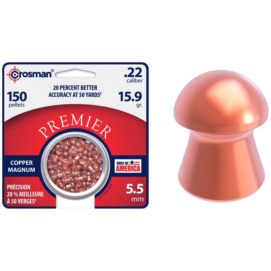 Crosman Premier Copper Pellet .22 150 pk.