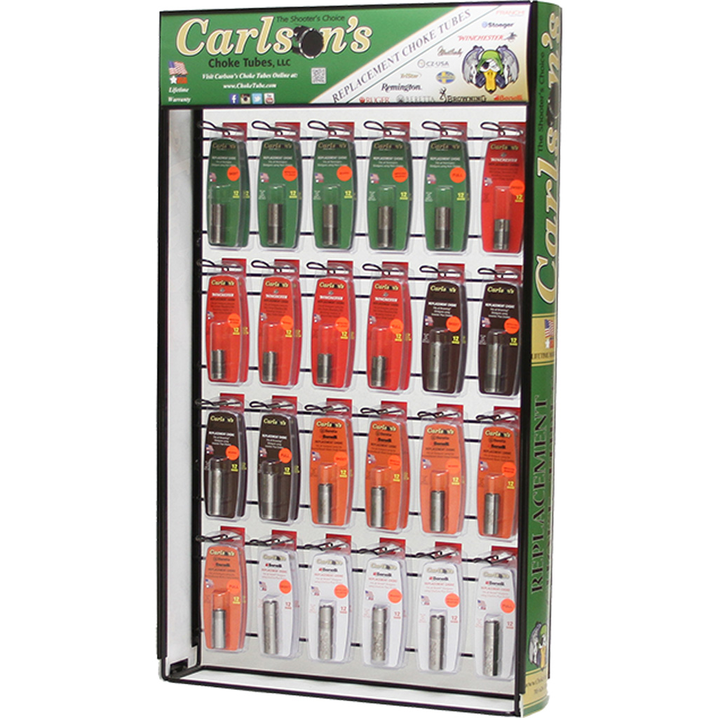 Carlsons Choke Tube Assortment Display 12 ga. Flush Midsize 24 SKU 2 Deep DROP SHIP