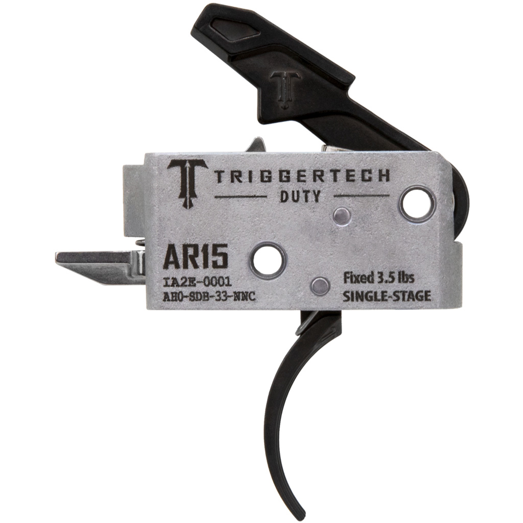 Trigger Tech AR15 Duty Single Stage Triggers Black Curved